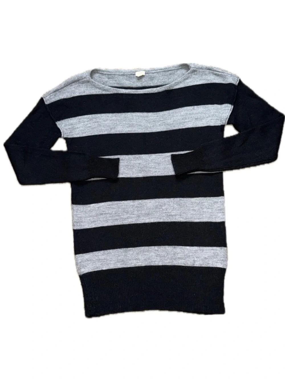 👚🌫️ J.CREW Sailor Stripe Boatneck‎ Alpaca Wool Blend Knit Sweater | Women's S